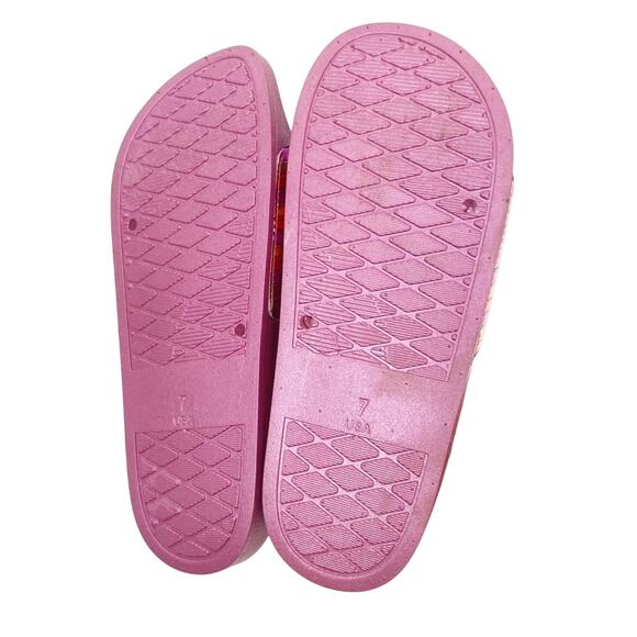 Kenneth Cole Reaction Pool Pipes Pink Slides Sz 7 - Picture 4 of 7